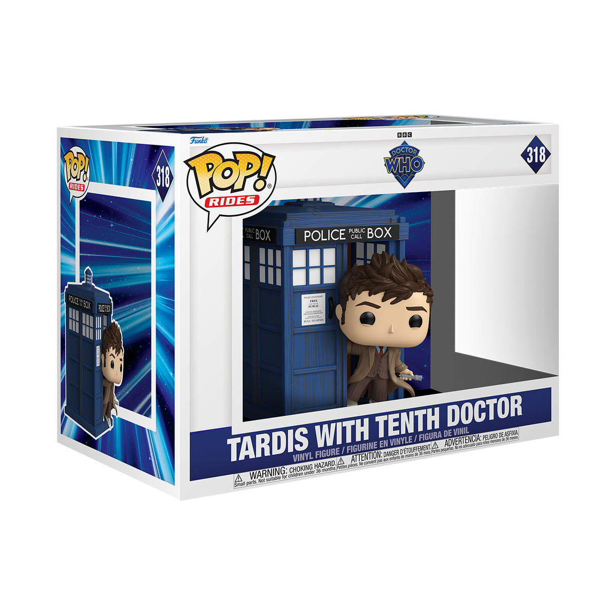 Pop! Rides Deluxe Tardis with Tenth Doctor - US 3335