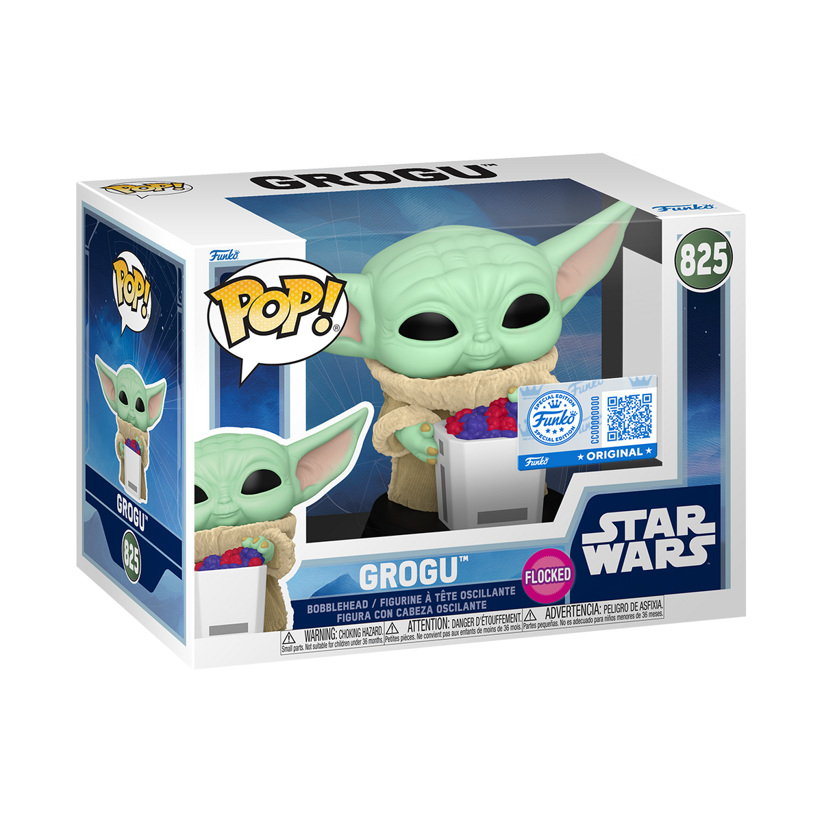 Pop! Grogu with Snack (Flocked) - US 6382