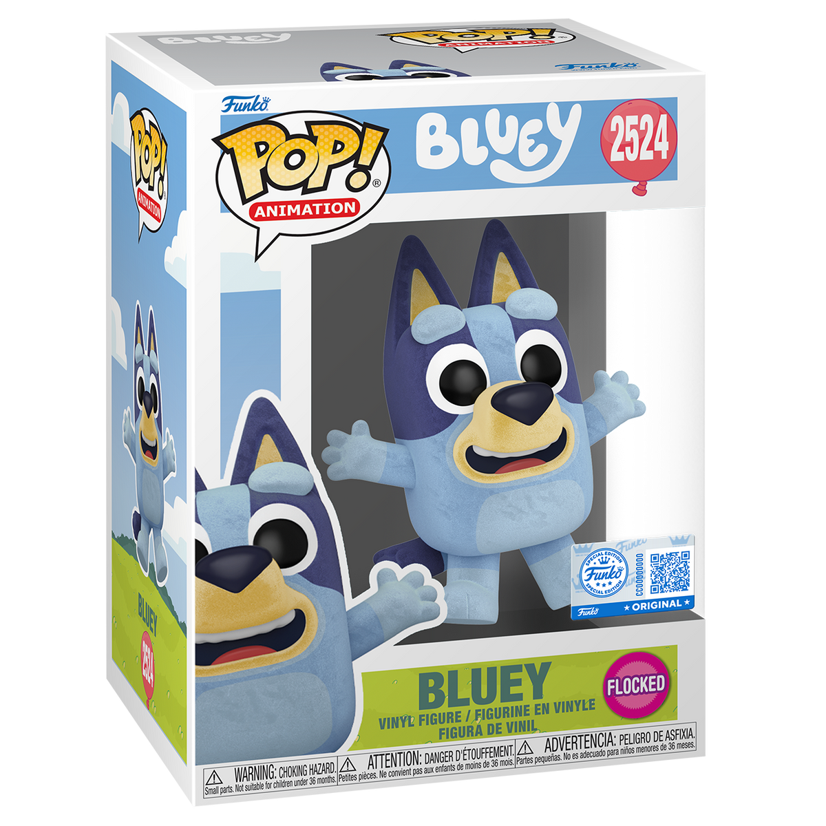Pop! Bluey Jumping (Flocked) - US 7888