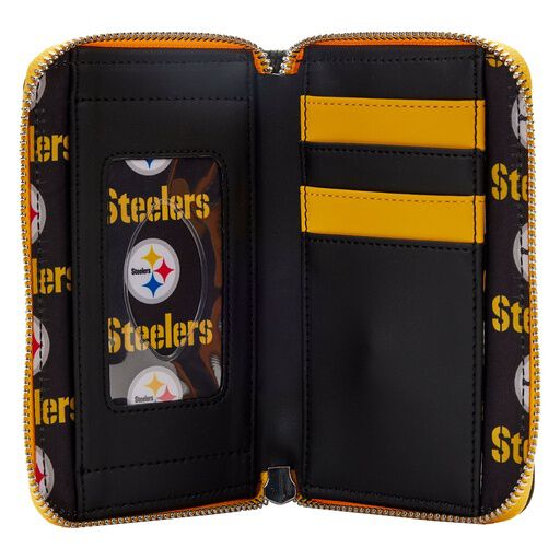 NFL Pittsburgh Steelers Patches Zip Around Wallet - US 1786