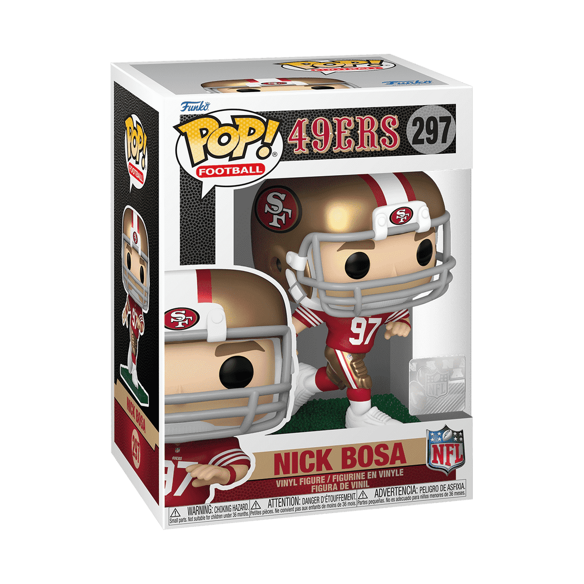 Pop! Nick Bosa (Running) (Red & Gold Uniform) - US 5026