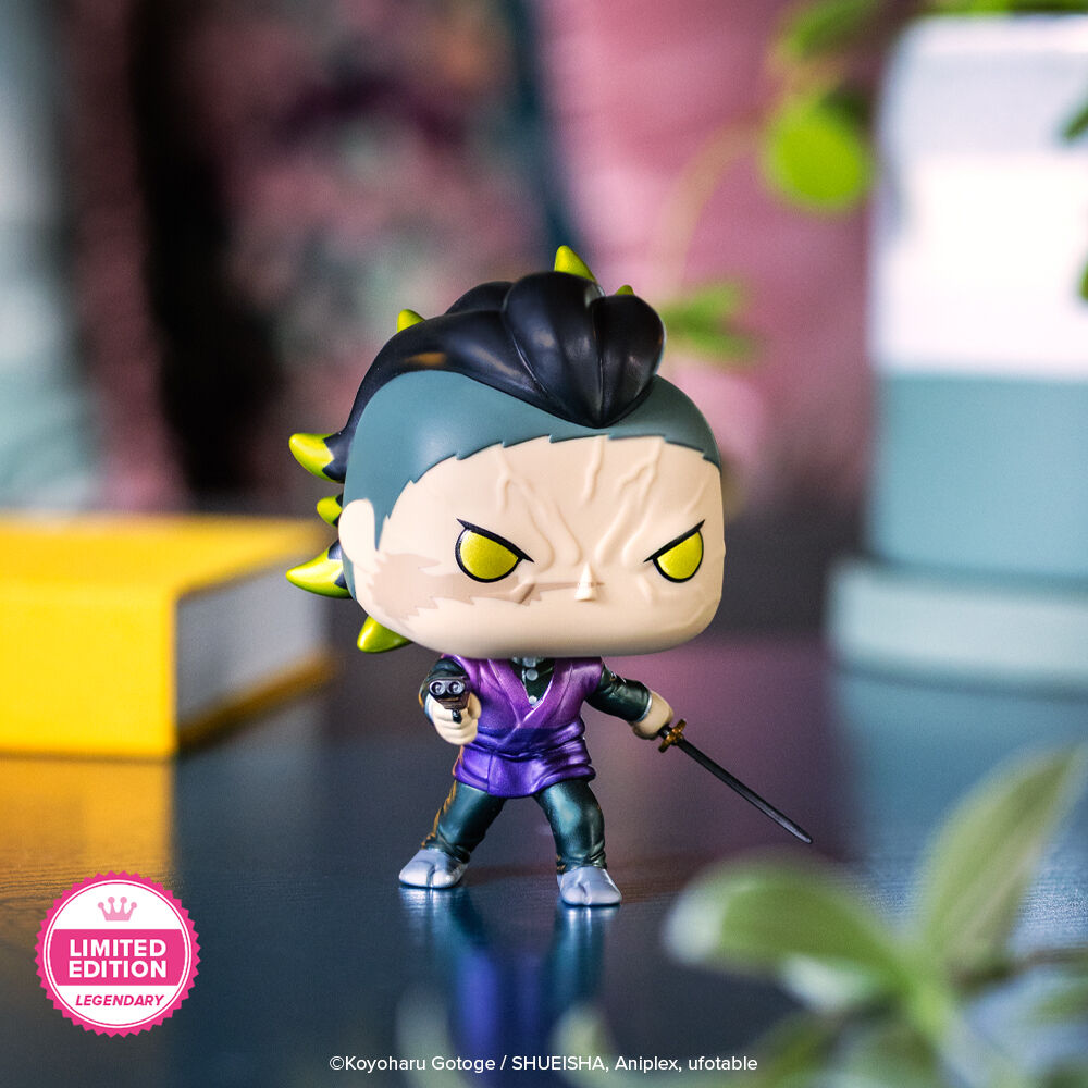 Pop! Genya Shinazugawa (Demon Form) (Metallic) with Pop! Protector - US 4835