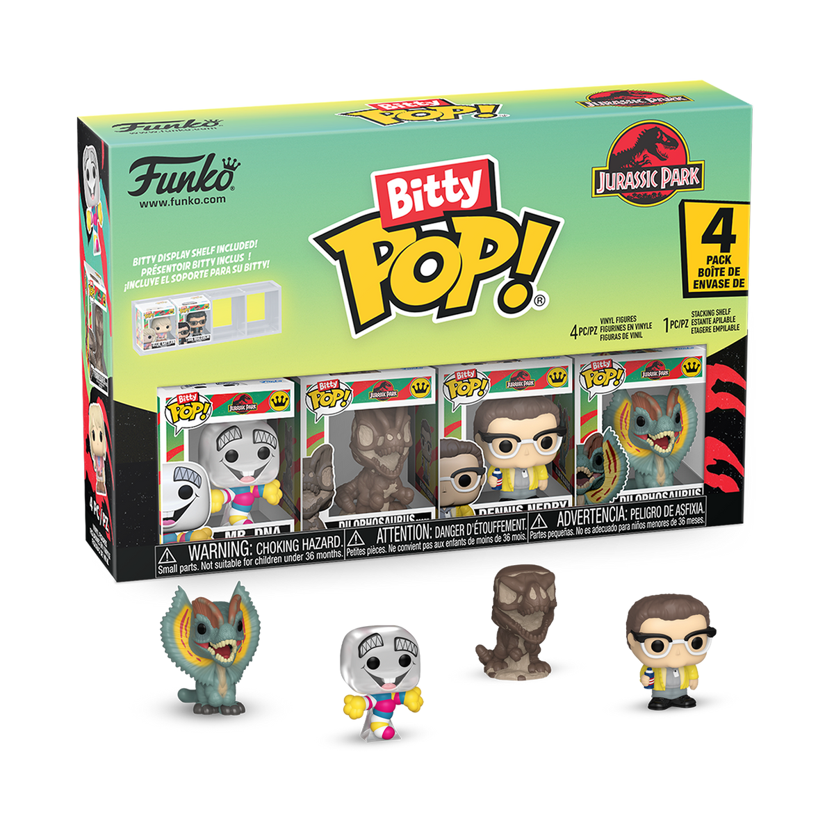 Bitty Pop! Jurassic Park 4-Pack Series 3 - US 2305
