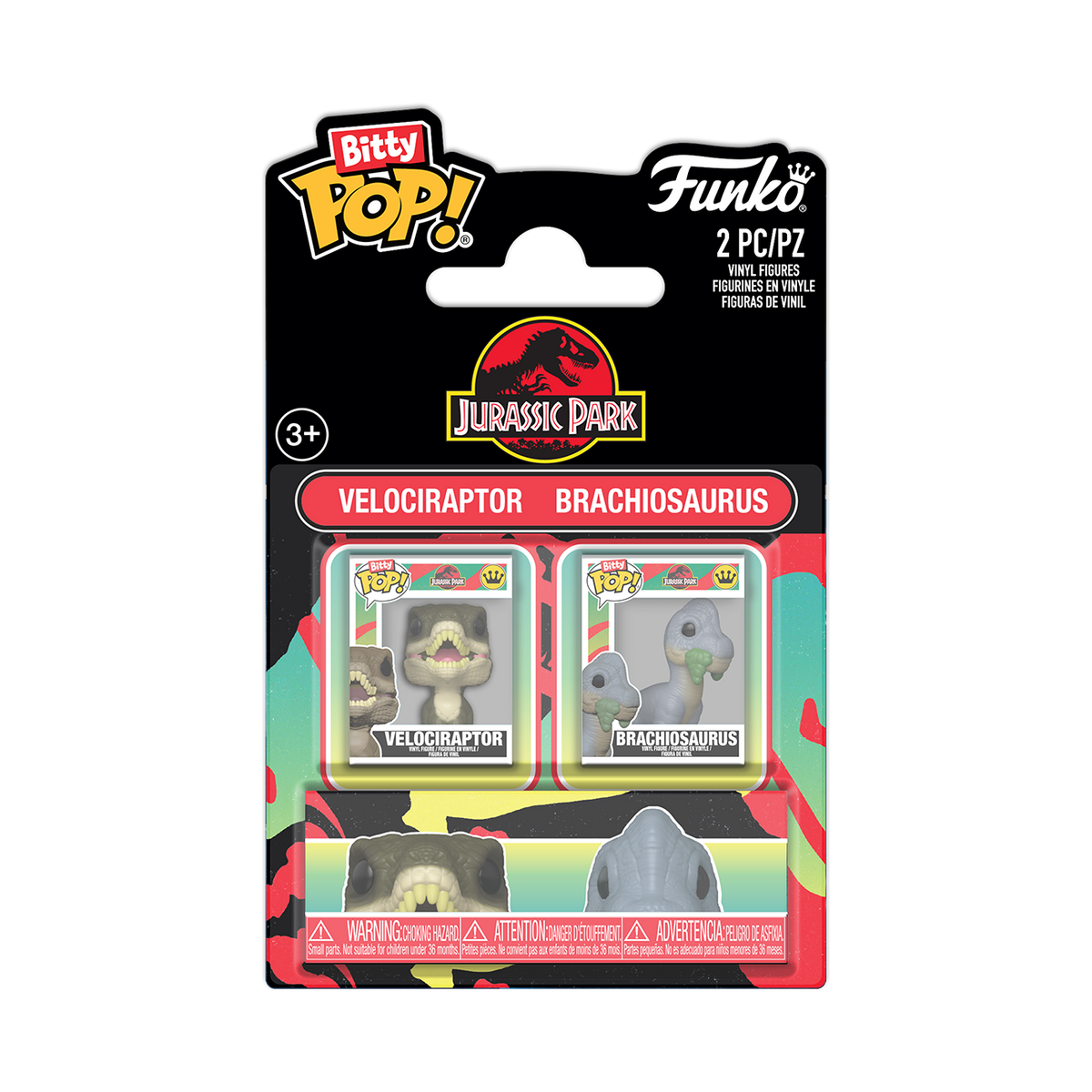 Bitty Pop! Velociraptor & Brachiosaurus 2-Pack - US 1303
