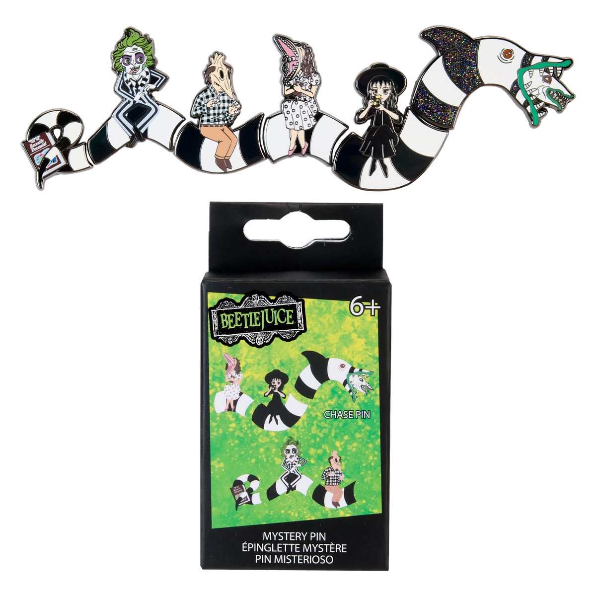 Beetlejuice Sandworm Puzzle Mystery Box Pin - US 9538