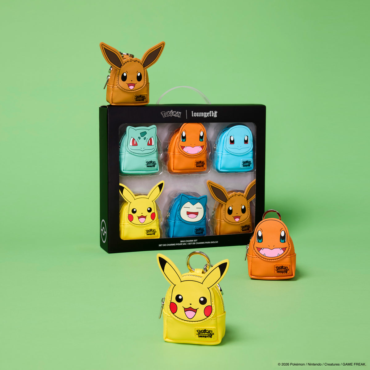 Pokémon Exclusive Starters Cosplay Mini Backpack Keychain Charm Set - US 1505