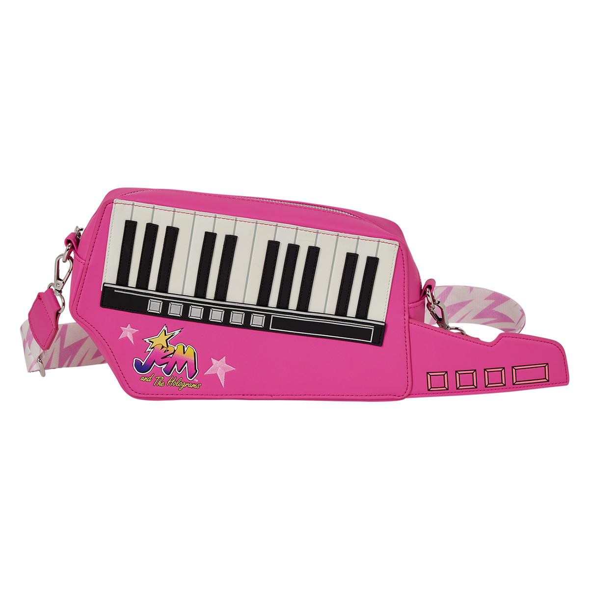 Jem and the Holograms Figural Keytar Glow Crossbody Bag - US 7182
