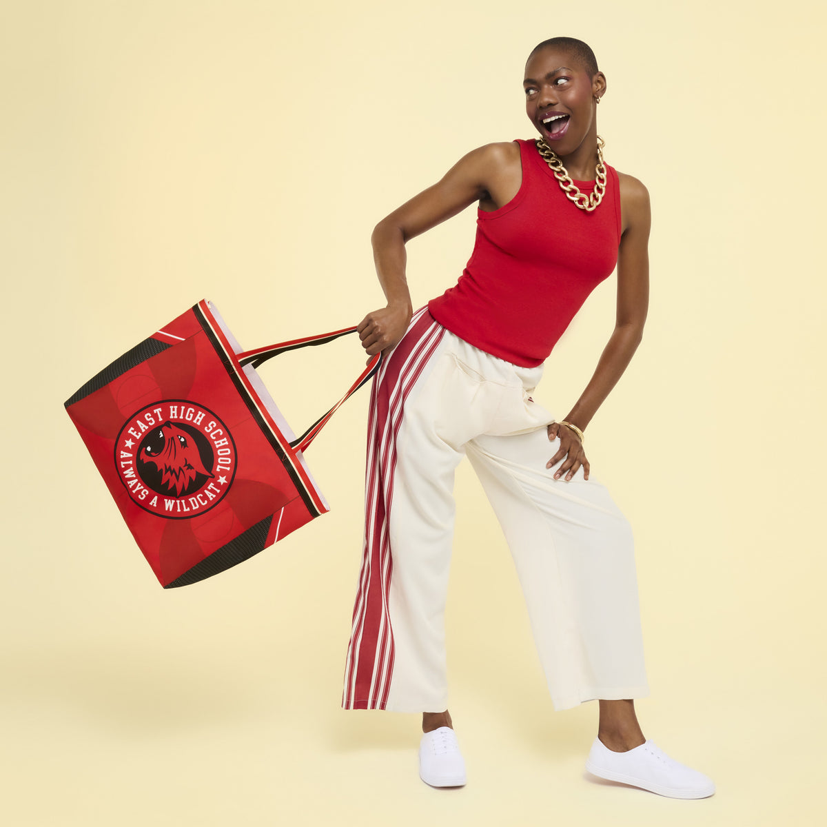 High School Musical Wildcats Oversized Canvas Tote Bag - US 5713