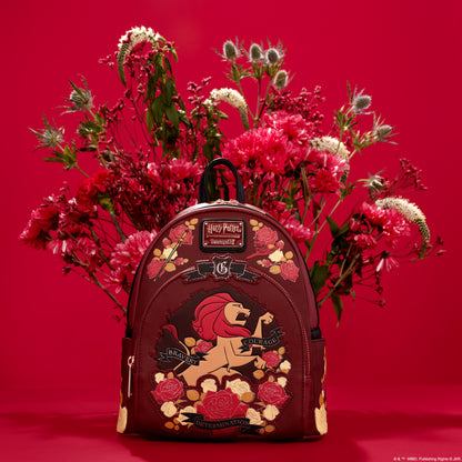 Harry Potter Gryffindor House Floral Tattoo Mini Backpack - US 3782