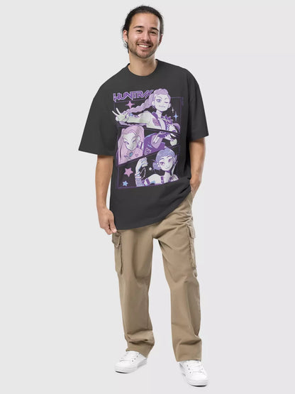 KPop Demon Hunters HUNTR/X Black Faded Tee - US 5519