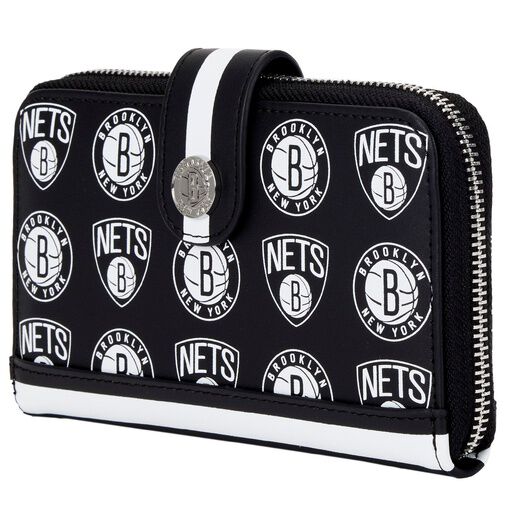 NBA Brooklyn Nets Logo Zip Around Wallet - US 0698