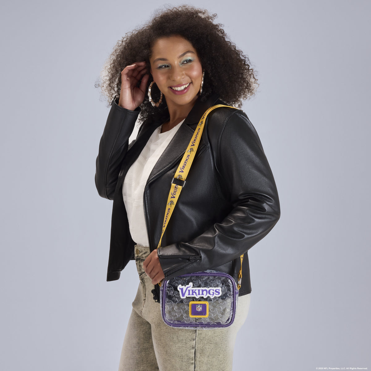 NFL Minnesota Vikings Clear Crossbody Stadium Bag - US 7740