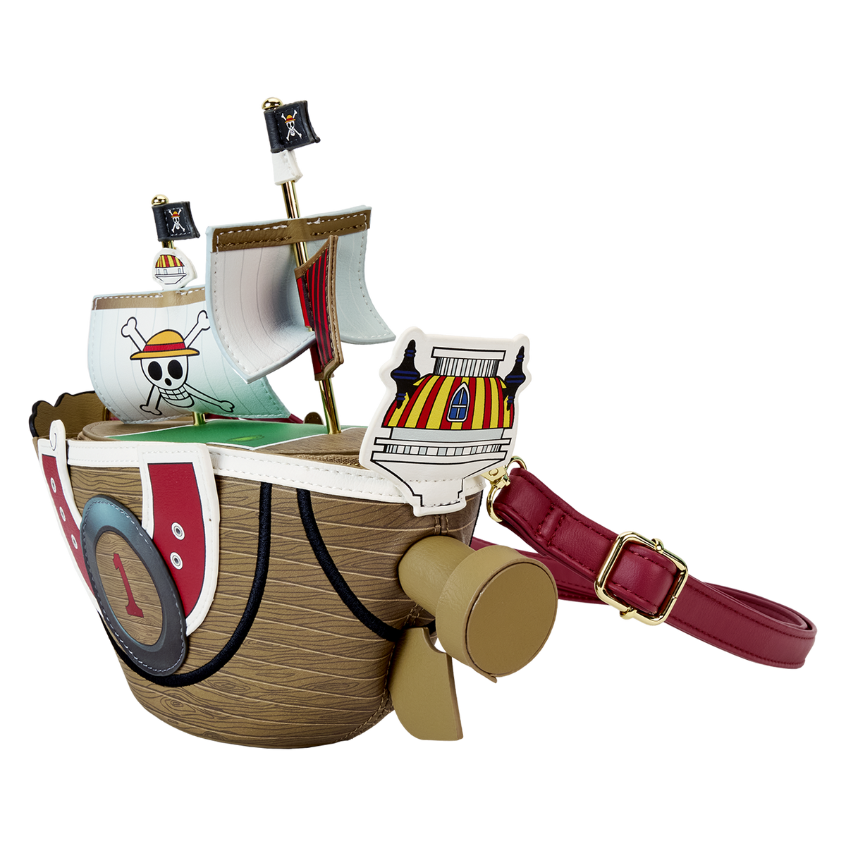 One Piece Thousand Sunny Ship Figural Crossbody Bag - US 5657
