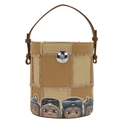 The Mandalorian Grogu & Anzellan Drawstring Bucket Crossbody Bag with Coin Bag - US 8918
