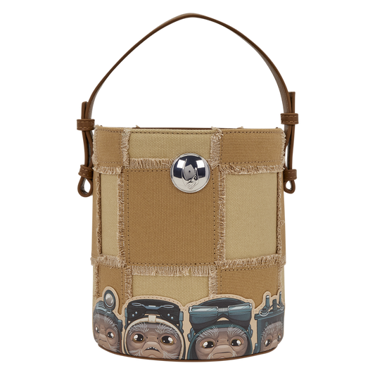 The Mandalorian Grogu & Anzellan Drawstring Bucket Crossbody Bag with Coin Bag - US 8918
