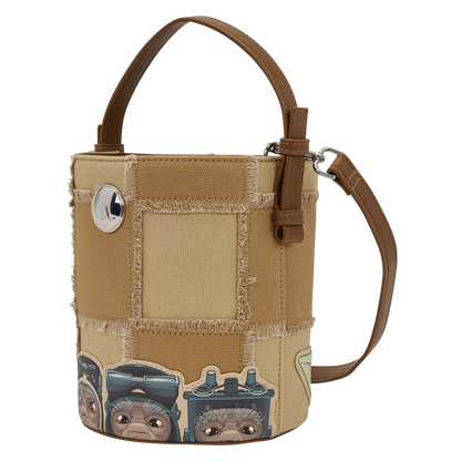 The Mandalorian Grogu & Anzellan Drawstring Bucket Crossbody Bag with Coin Bag - US 8918