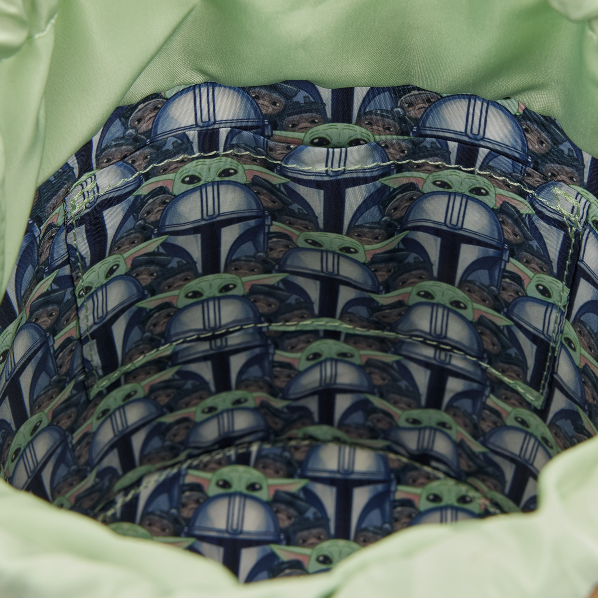 The Mandalorian Grogu & Anzellan Drawstring Bucket Crossbody Bag with Coin Bag - US 8918