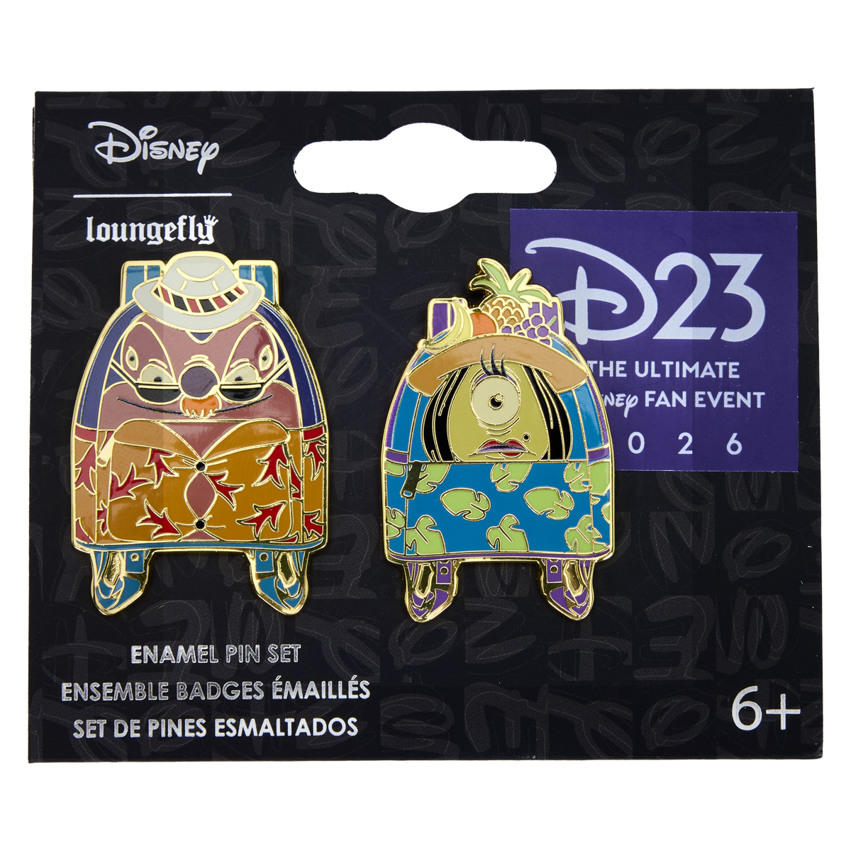 D23 Exclusive Lilo & Stitch Jumba and Pleakley 2-Pack Pin Set - US 8897