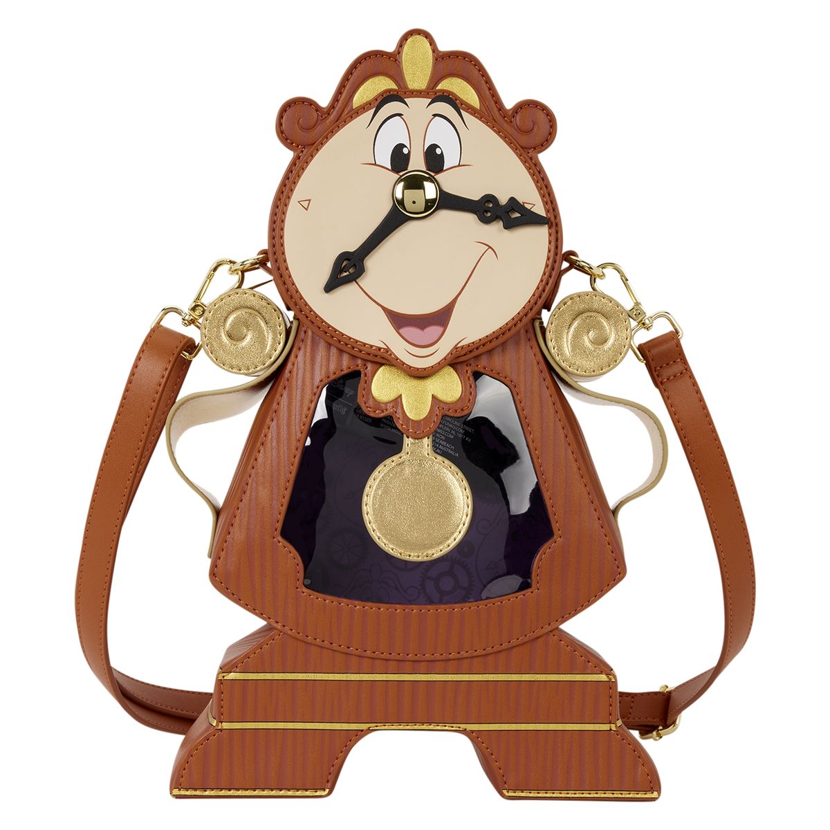 D23 Exclusive Beauty and the Beast Cogsworth Figural Crossbody Bag - US 9651