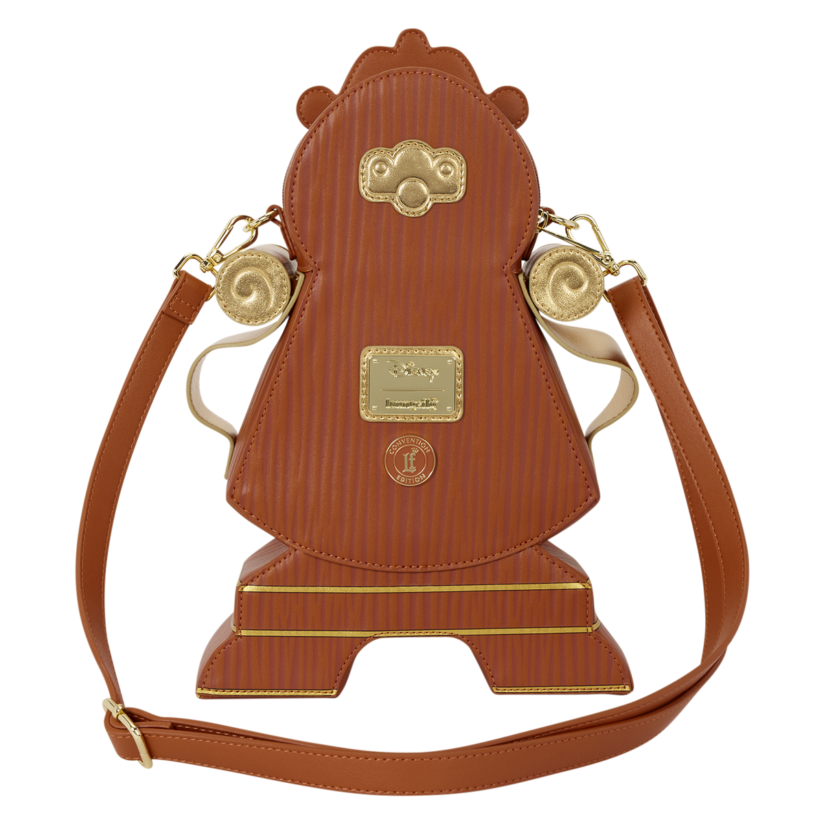 D23 Exclusive Beauty and the Beast Cogsworth Figural Crossbody Bag - US 9651