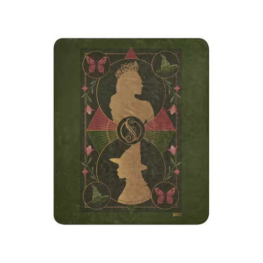 Wicked Enchanted Elements Elphaba & Glinda Sherpa Blanket - US 8809