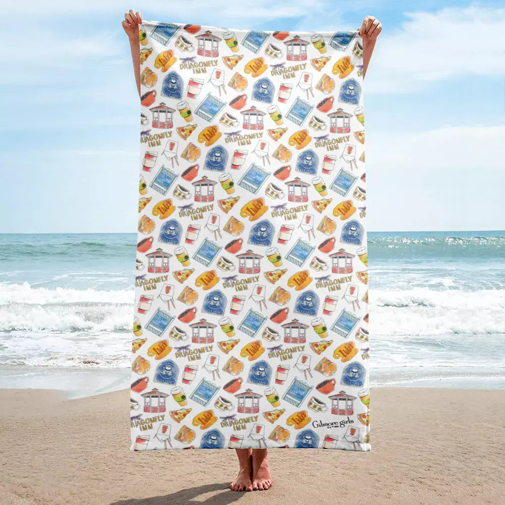 Gilmore Girls Stars Hollow Icons Pattern Towel - US 0809