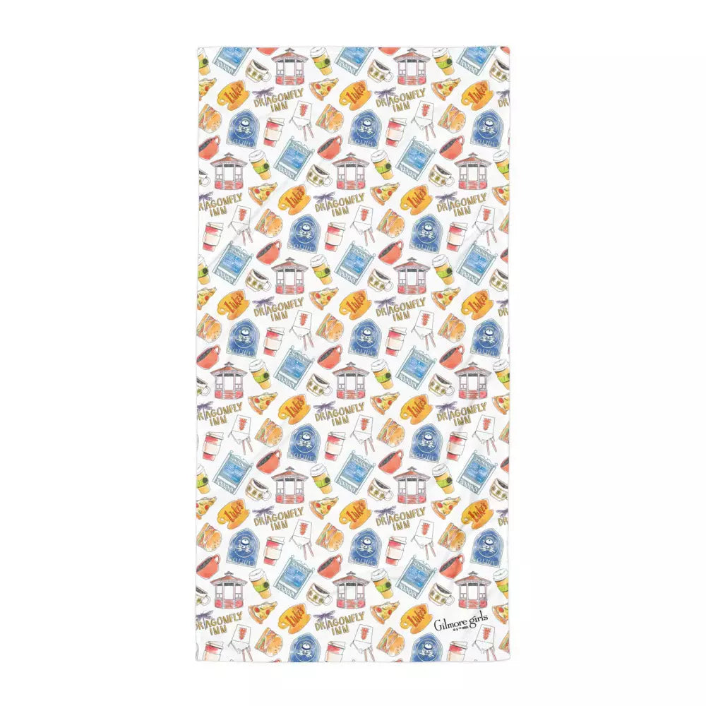 Gilmore Girls Stars Hollow Icons Pattern Towel - US 0809